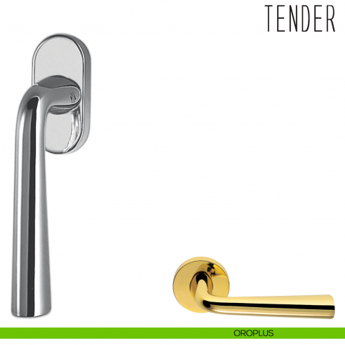 Maniglia per finestra martellina DK Tender Colombo Design oroplus