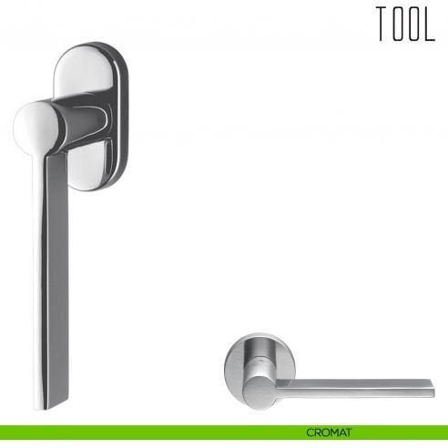 Maniglia per finestra martellina DK Tool Colombo Design bassa cromat