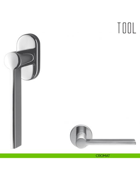 Maniglia per finestra martellina DK Tool Colombo Design bassa cromat