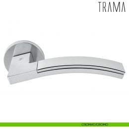 Maniglia per porta Trama Colombo Design con rosetta tonda bassa 2