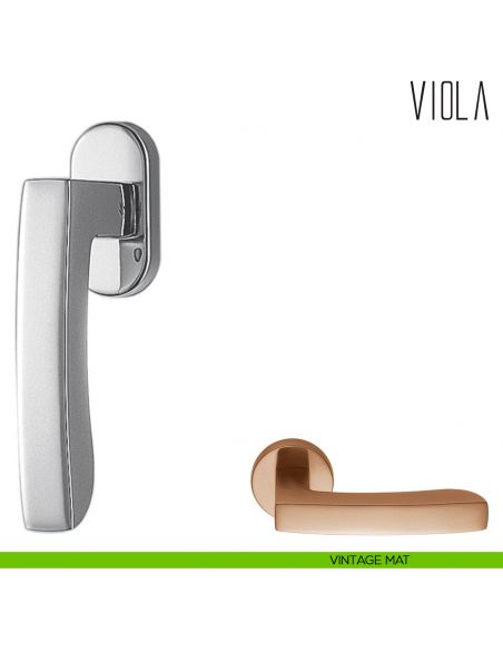 Maniglia per finestra martellina DK Viola Colombo Design vintage mat