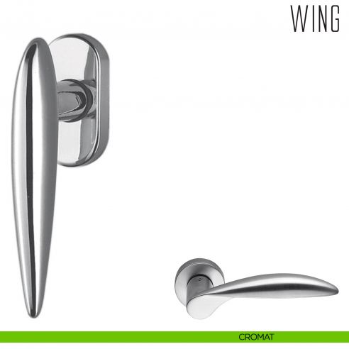 Maniglia per finestra martellina DK Wing Colombo Design cromat
