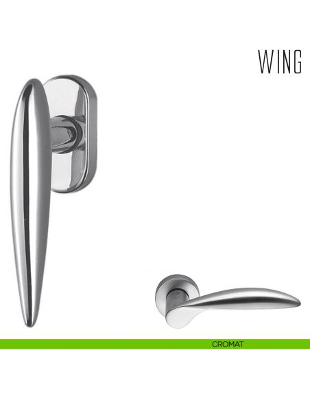 Maniglia per finestra martellina DK Wing Colombo Design cromat