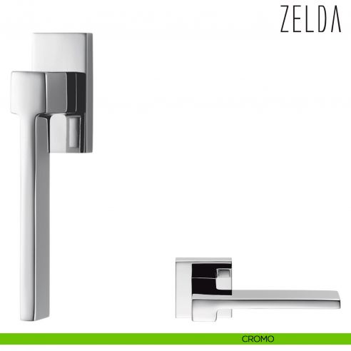 Maniglia per finestra martellina DK Zelda Colombo Design bassa cromo