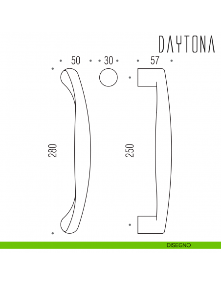 Maniglione per porta Daytona Colombo Design disegno