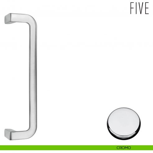 Maniglione per porta Five Colombo Design zancato cromo