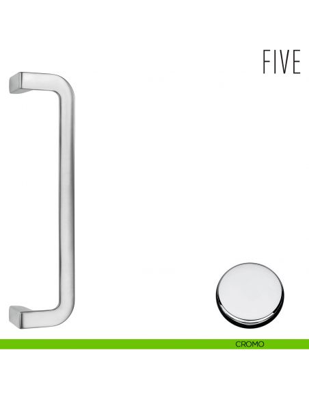 Maniglione per porta Five Colombo Design zancato cromo