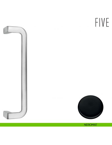 Maniglione per porta Five Colombo Design zancato neromat