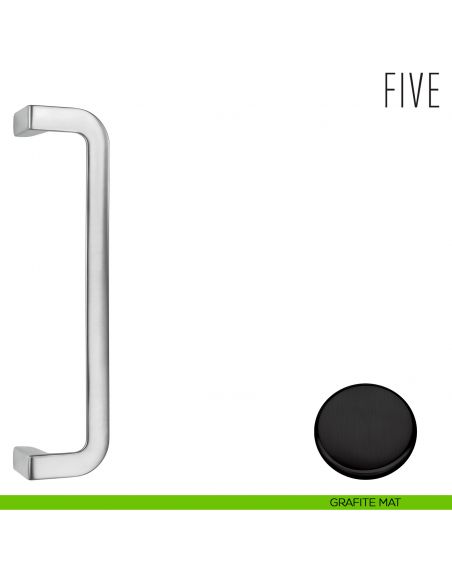 Maniglione per porta Five Colombo Design zancato grafite mat