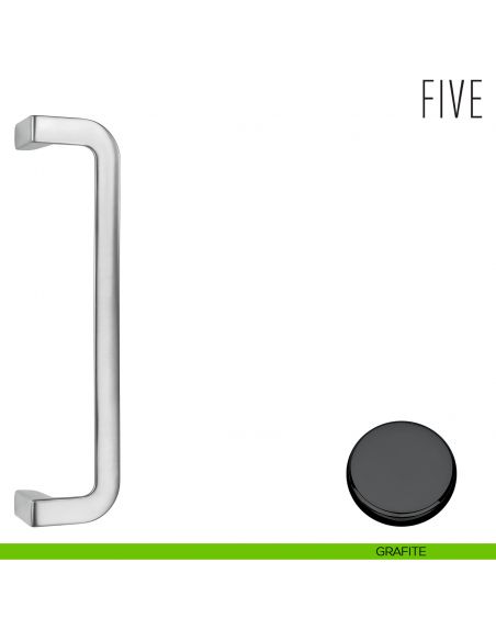 Maniglione per porta Five Colombo Design zancato grafite