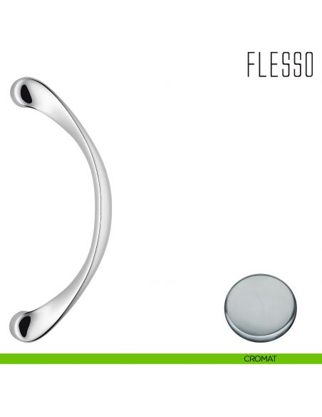 Maniglione per porta Flesso Colombo Design zancato CB16 Z/B cromat