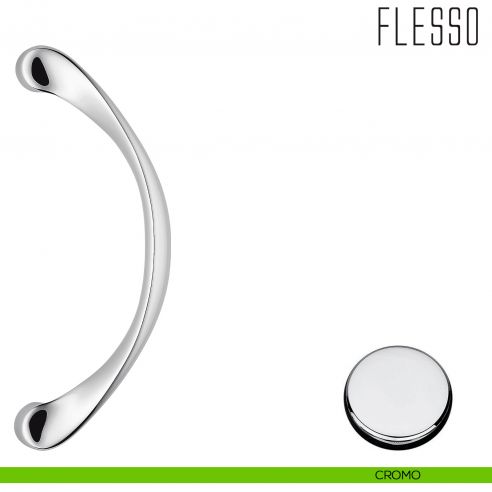 Maniglione per porta Flesso Colombo Design zancato CB16 Z/B cromo