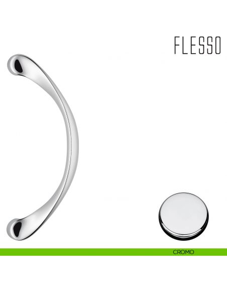 Maniglione per porta Flesso Colombo Design zancato CB16 Z/B cromo