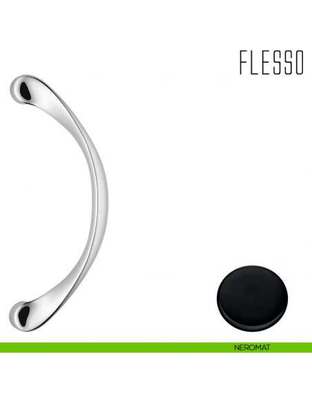 Maniglione per porta Flesso Colombo Design zancato CB16 Z/B neromat