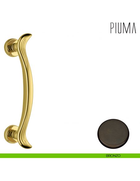 Maniglione per porta Piuma Colombo Design bronzo