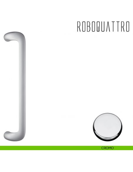 Maniglione per porta Roboquattro Colombo Design zancato ID46 A cromo