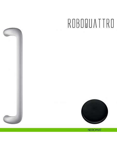 Maniglione per porta Roboquattro Colombo Design zancato ID46 A neromat
