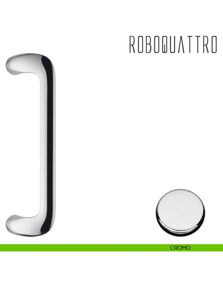 Maniglione per porta Roboquattro Colombo Design zancato ID46 B cromo