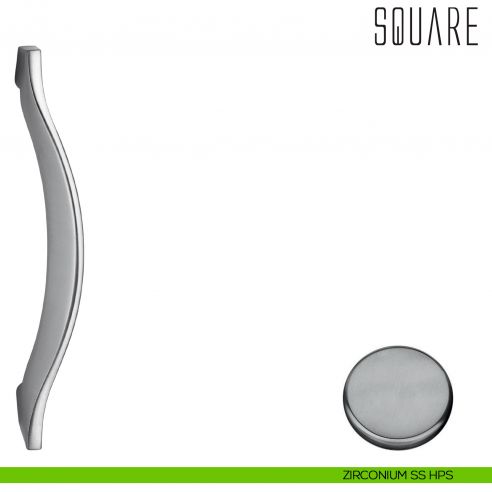Maniglione per porta Square Colombo Design zirconium ss hps