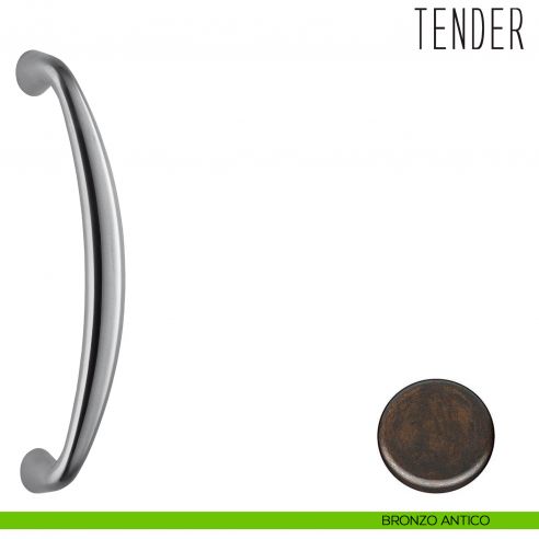 Maniglione per porta Tender Colombo Design zancato MG16 bronzo antico