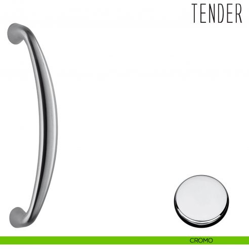 Maniglione per porta Tender Colombo Design zancato MG16 cromo