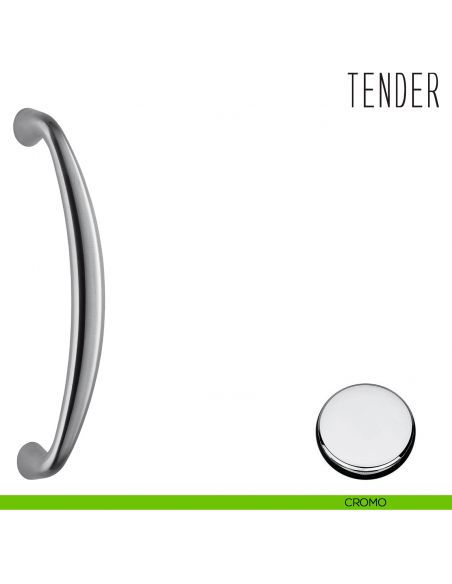 Maniglione per porta Tender Colombo Design zancato MG16 cromo