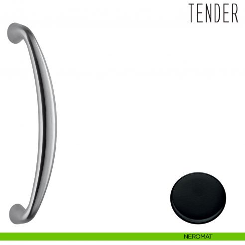 Maniglione per porta Tender Colombo Design zancato MG16 neromat