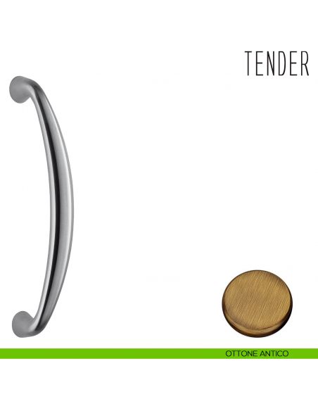 Maniglione per porta Tender Colombo Design zancato MG16 ottone antico