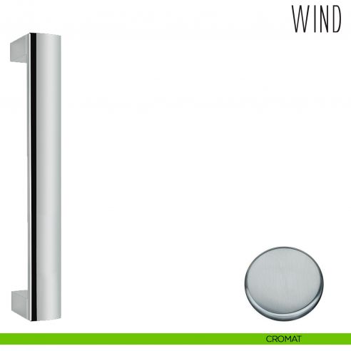 Coppia maniglioni per porta in vetro Wind Colombo Design LC36 cromat