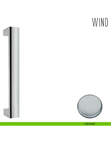 Coppia maniglioni per porta in vetro Wind Colombo Design LC36 cromat