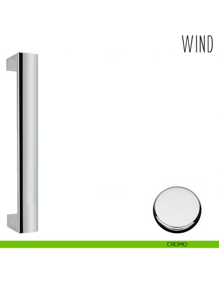 Coppia maniglioni per porta in vetro Wind Colombo Design LC36 cromo