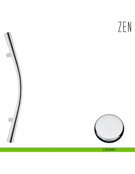 Maniglione per porta Zen Colombo Design zancato CB46 A cromo