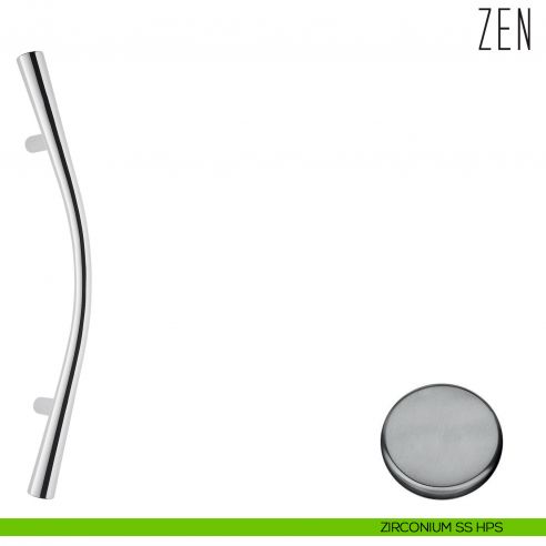 Maniglione per porta Zen Colombo Design zancato CB46 A zirconium ss hps