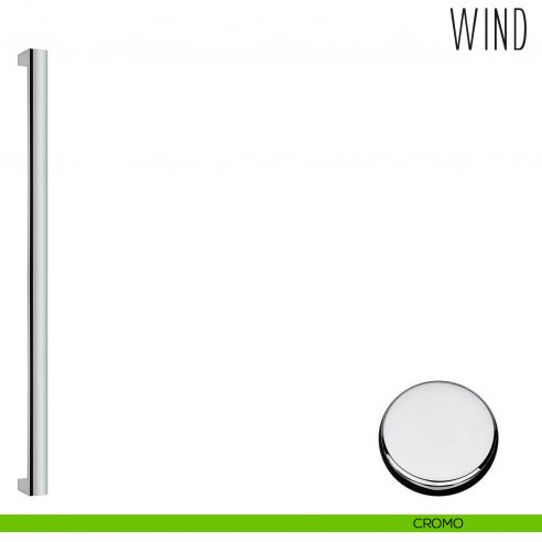 Coppia maniglioni per porta in vetro Wind Colombo Design LC46 cromo