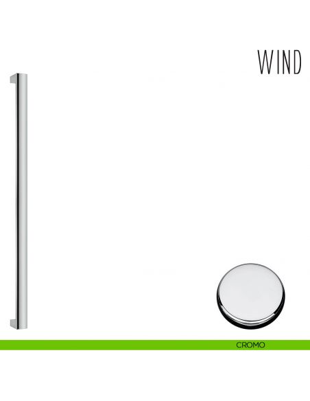 Coppia maniglioni per porta in vetro Wind Colombo Design LC46 cromo