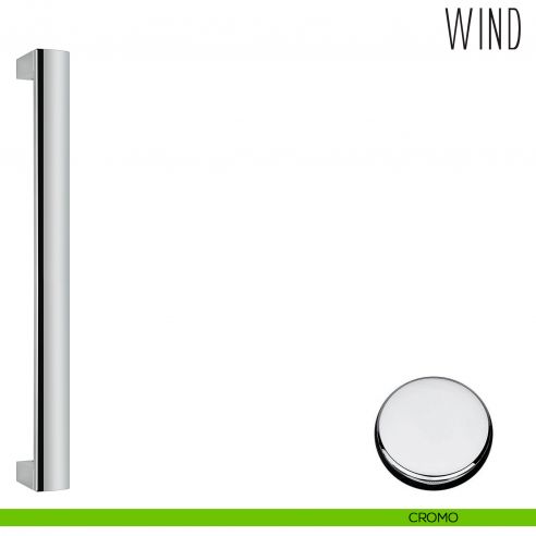 Maniglione per porta in vetro Wind Colombo Design LC56 cromo