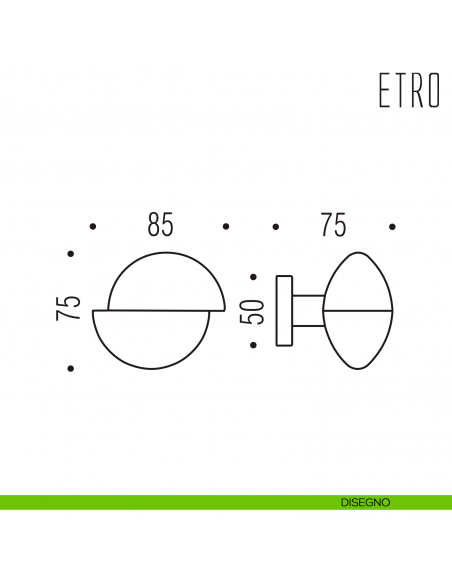 Pomello per porta Etro fisso Colombo Design disegno