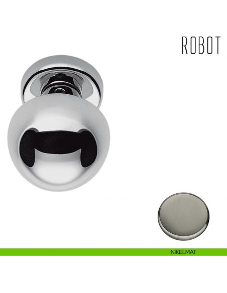 Pomolo per porta Robot fisso Colombo Design nikelmat