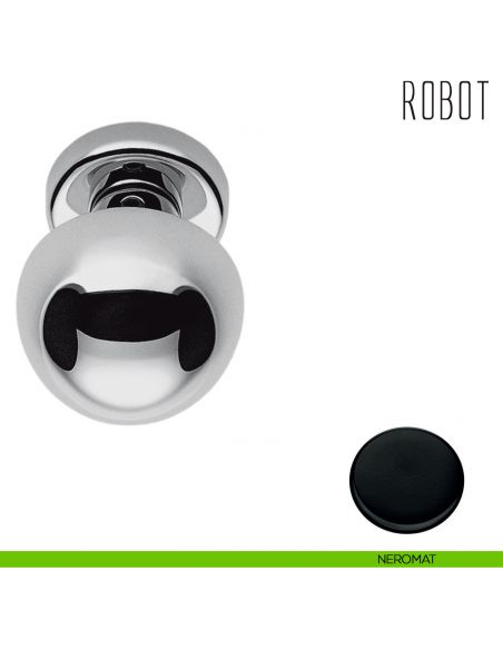 Pomolo per porta Robot fisso Colombo Design neromat