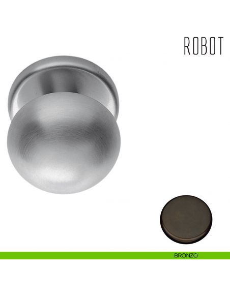 Pomolo per porta Robot fisso Colombo Design bronzo