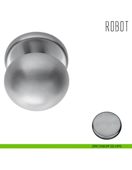 Pomolo per porta Robot fisso Colombo Design zirconium ss hps