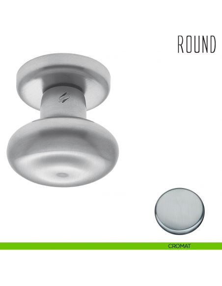 Pomolo per porta Round girevole Colombo Design cromat