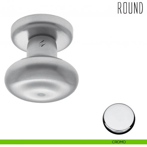 Pomolo per porta Round girevole Colombo Design cromo