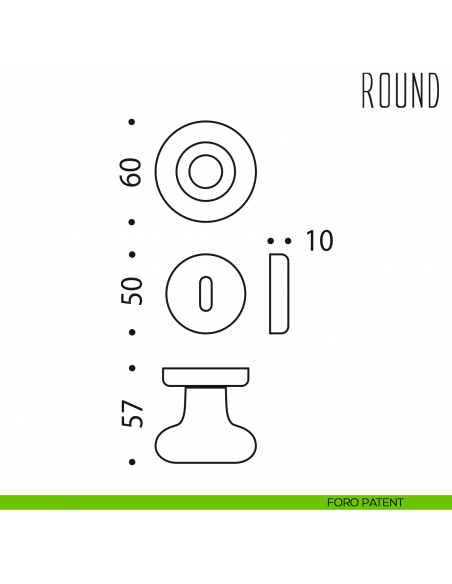 Pomolo per porta Round girevole Colombo Design patent