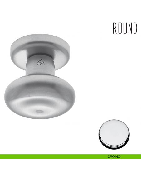 Pomolo per porta Round fisso Colombo Design cromo