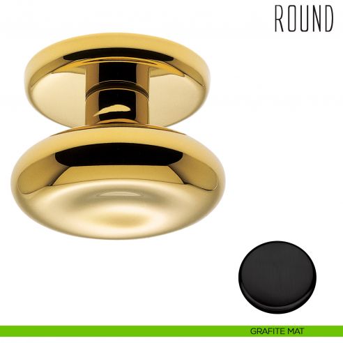 Pomolo per porta Round fisso Colombo Design grafite mat