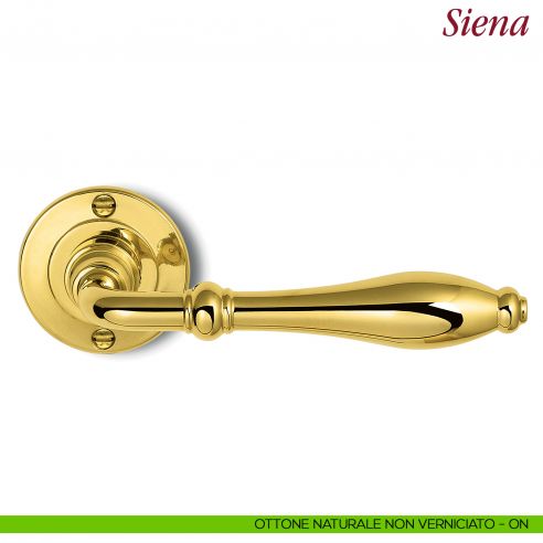 Maniglia per porta Siena Antologhia senza molla ottone naturale non verniciato
