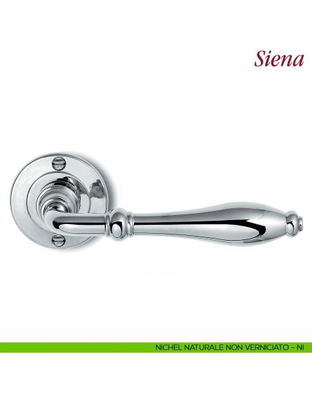 Maniglia per porta Siena Antologhia senza molla nichel naturale non verniciato