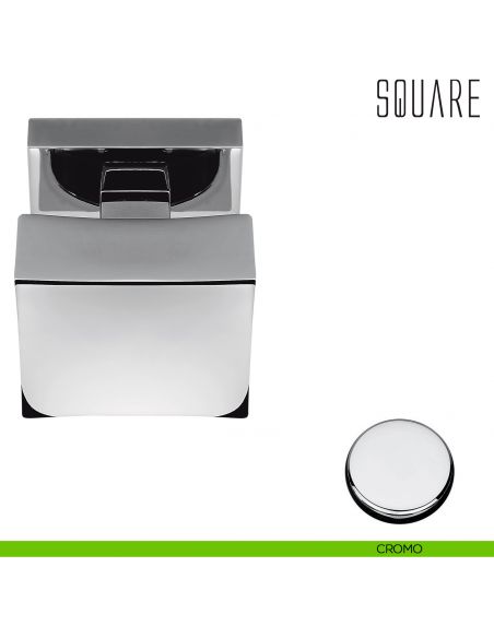 Pomolo per porta Square fisso Colombo Design cromo