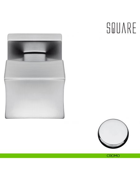 Pomolo per porta Square fisso Colombo Design cromo